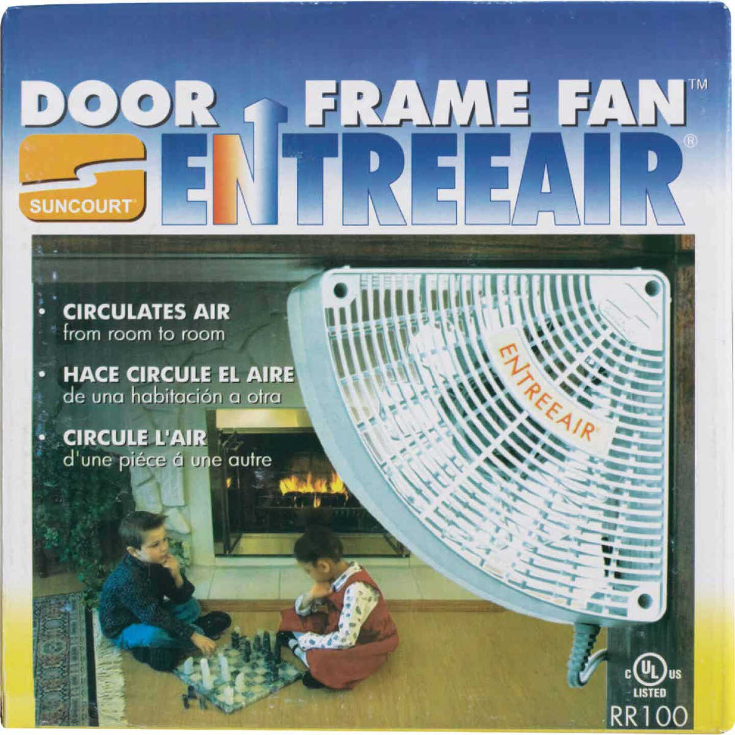 Suncourt 1-Speed Quarter-Circle White Door Frame Fan - Henery Hardware