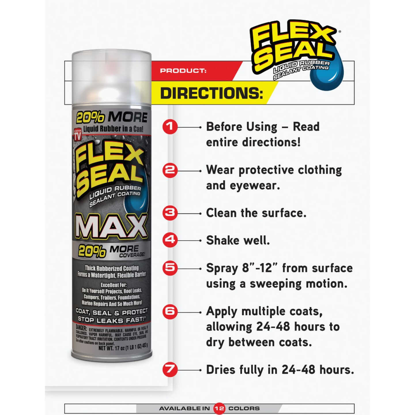 FLEX SEAL 2 Oz. Mini Spray Rubber Sealant, Clear