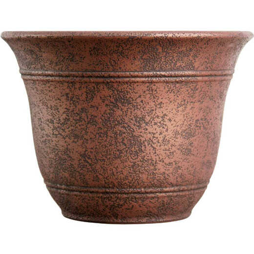 Listo Sierra 9.63 In. H. x 13 In. Dia. Rustic Redstone Poly Flower Pot