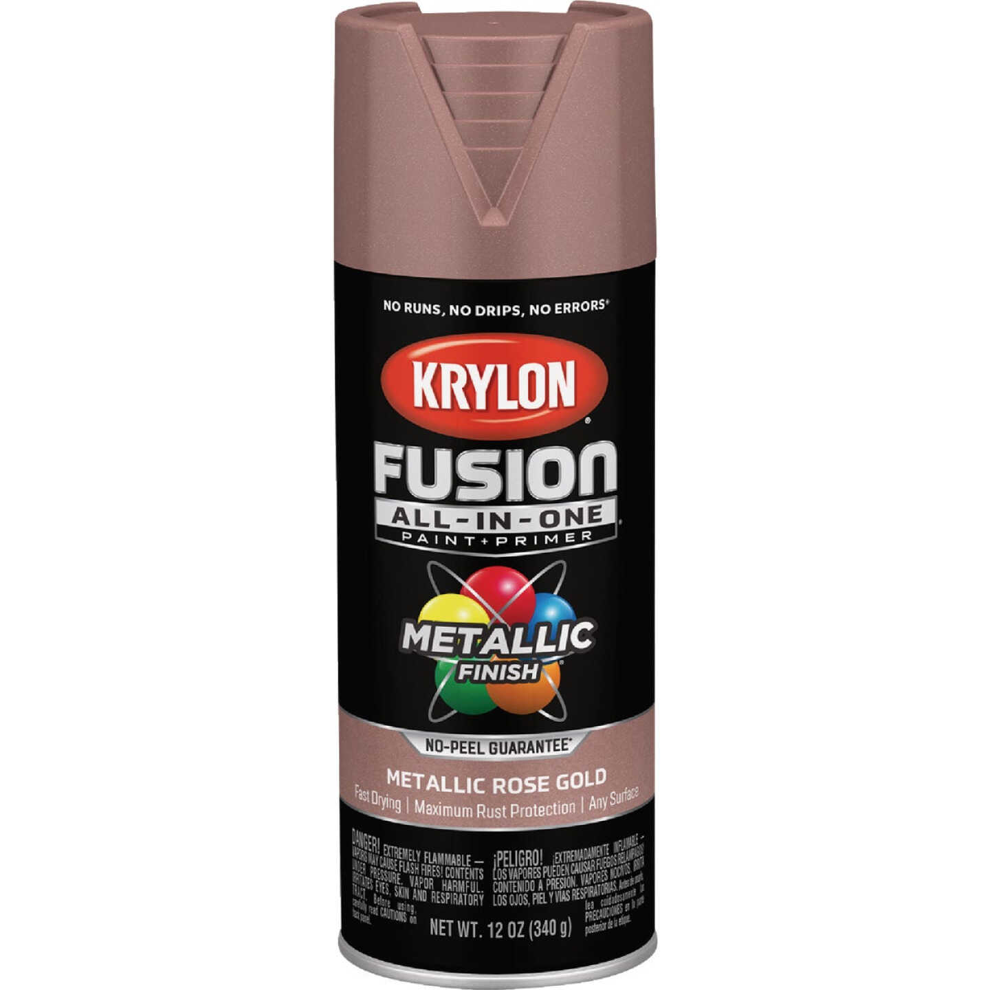 Krylon Fusion All-In-One 12 Oz. Metallic Spray Paint, Rose Gold