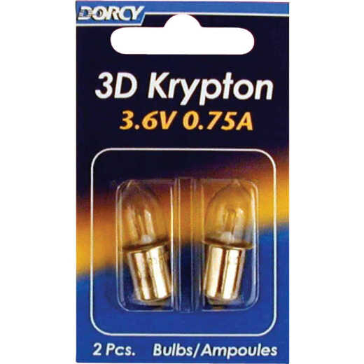 Dorcy 3D Krypton 3.6V Flashlight Bulb (2-Pack)