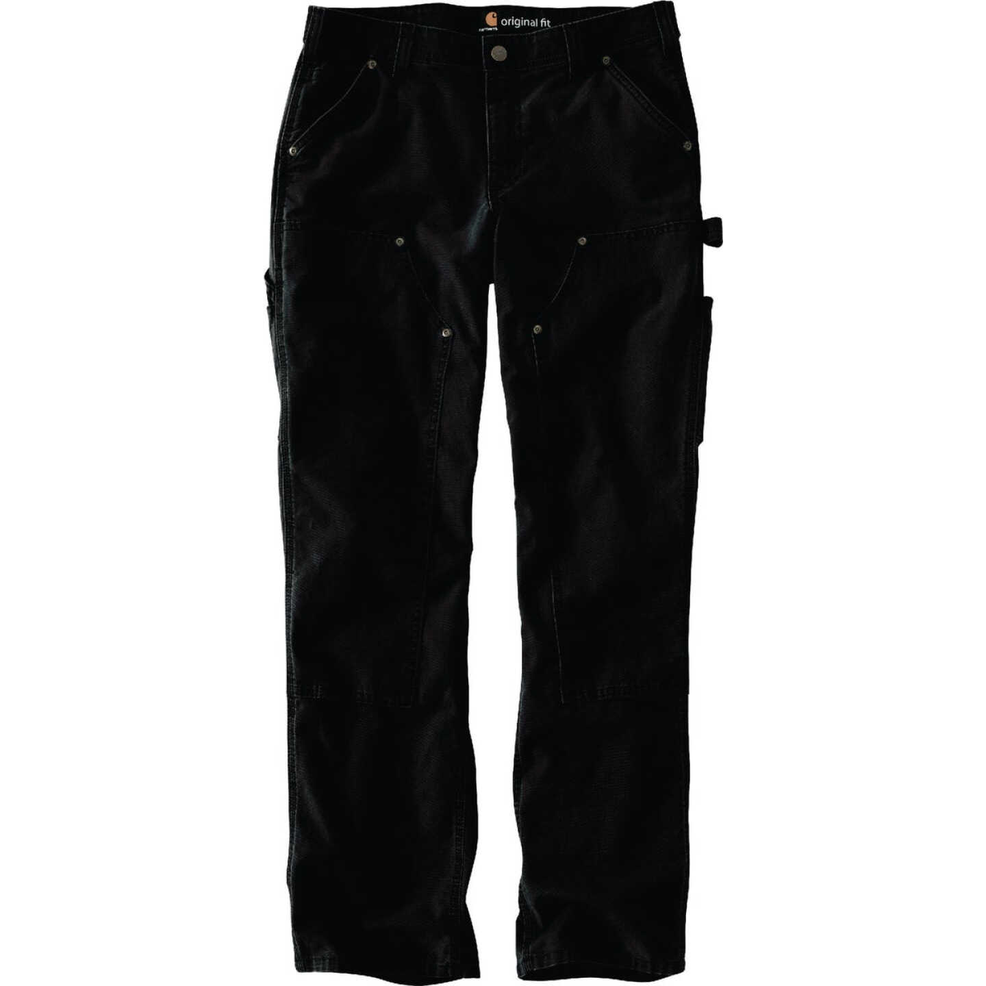 Carhartt Women's Rugged Flex® Loose Fit Canvas Double-Front Work Pant Black  4 Regular